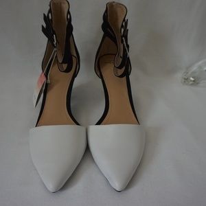 COPY - Zara TRF White & Black Heels 2inch Heel Size 8